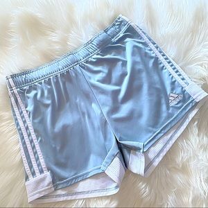 Adidas Baby Blue Soccer Shorts, Light Blue T18 Soccer Shorts, NWOT 3” Inseam